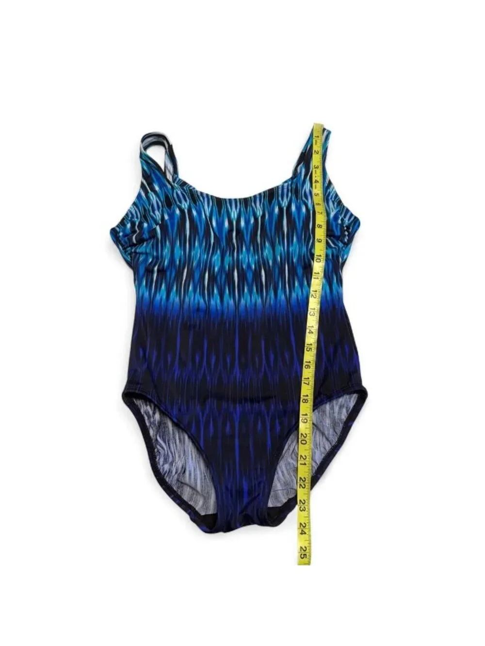 St. John's Bay One Piece Swimsuit Women's 10 Blue Summer Vacation Pool Cruise